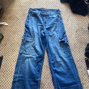 American Eagle Baggy Cargo Wide Leg